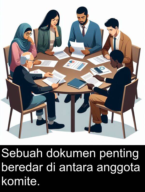 komite: Sebuah dokumen penting beredar di antara anggota komite.