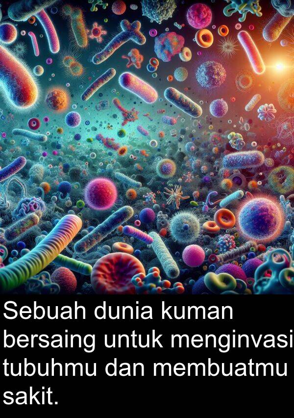 sakit: Sebuah dunia kuman bersaing untuk menginvasi tubuhmu dan membuatmu sakit.