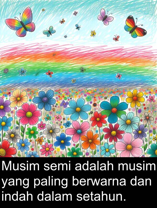 semi: Musim semi adalah musim yang paling berwarna dan indah dalam setahun.