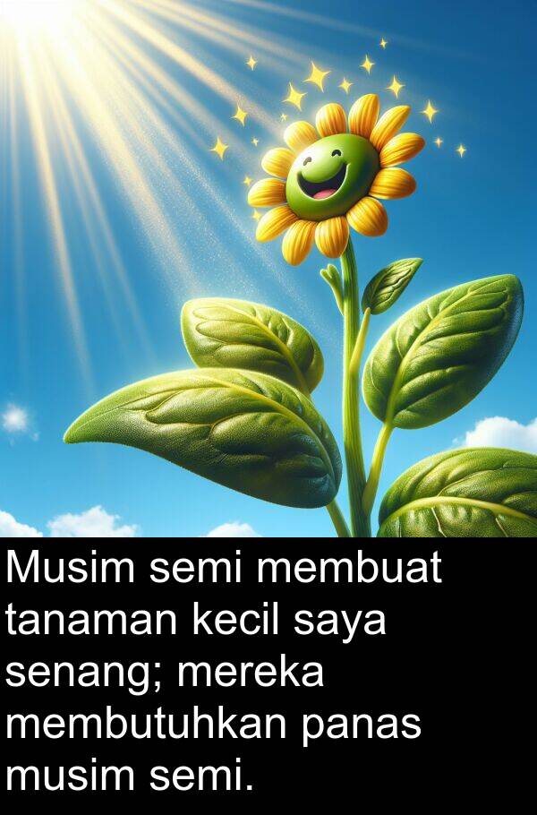 tanaman: Musim semi membuat tanaman kecil saya senang; mereka membutuhkan panas musim semi.
