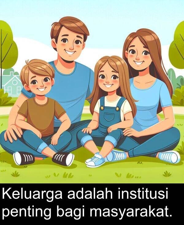 masyarakat: Keluarga adalah institusi penting bagi masyarakat.