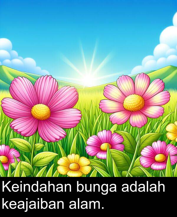 bunga: Keindahan bunga adalah keajaiban alam.