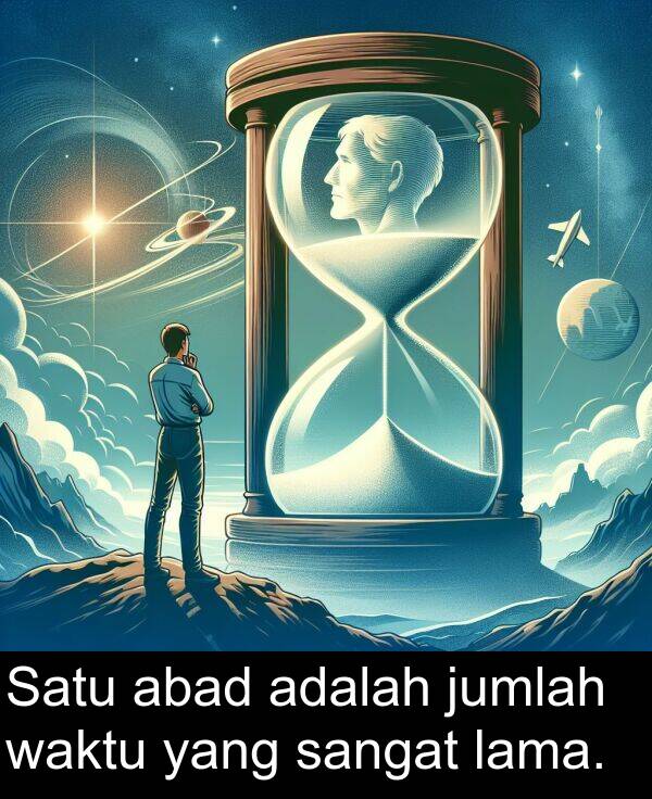 jumlah: Satu abad adalah jumlah waktu yang sangat lama.