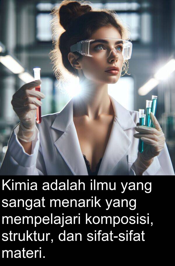 materi: Kimia adalah ilmu yang sangat menarik yang mempelajari komposisi, struktur, dan sifat-sifat materi.