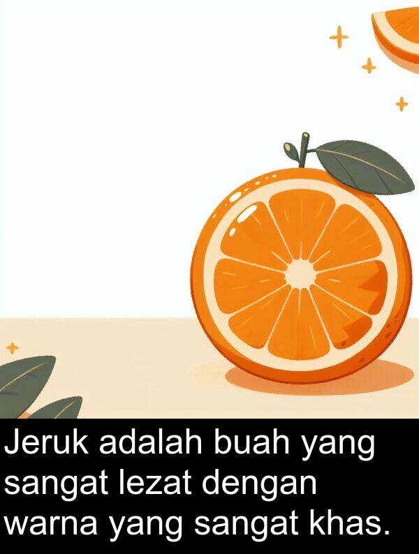 lezat: Jeruk adalah buah yang sangat lezat dengan warna yang sangat khas.