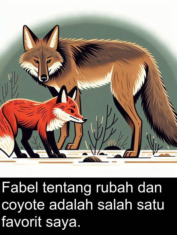 rubah: Fabel tentang rubah dan coyote adalah salah satu favorit saya.