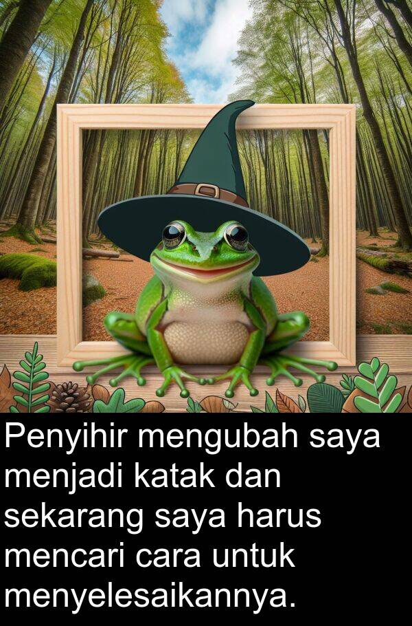 sekarang: Penyihir mengubah saya menjadi katak dan sekarang saya harus mencari cara untuk menyelesaikannya.