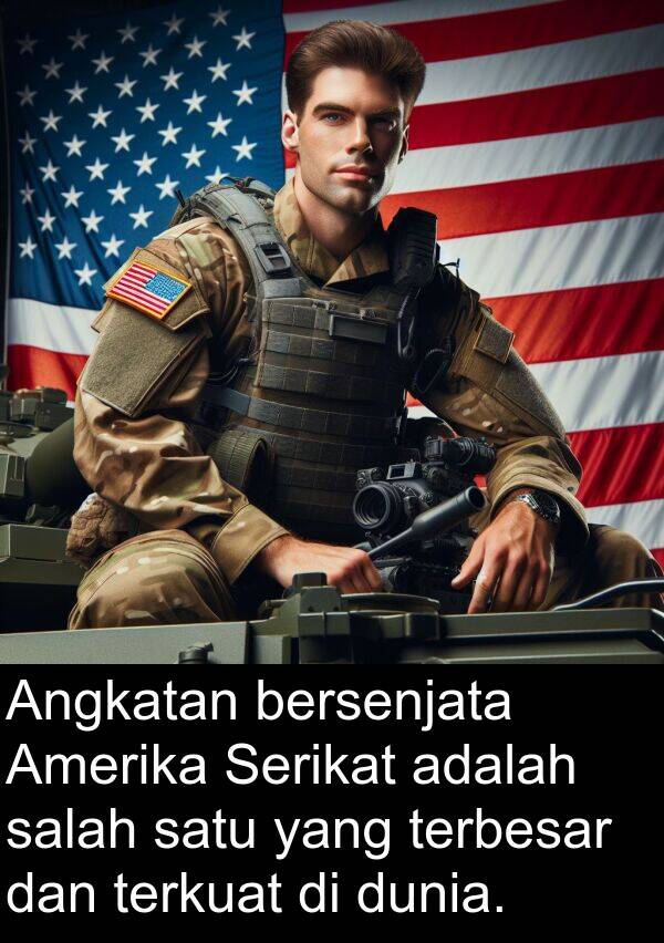 terbesar: Angkatan bersenjata Amerika Serikat adalah salah satu yang terbesar dan terkuat di dunia.