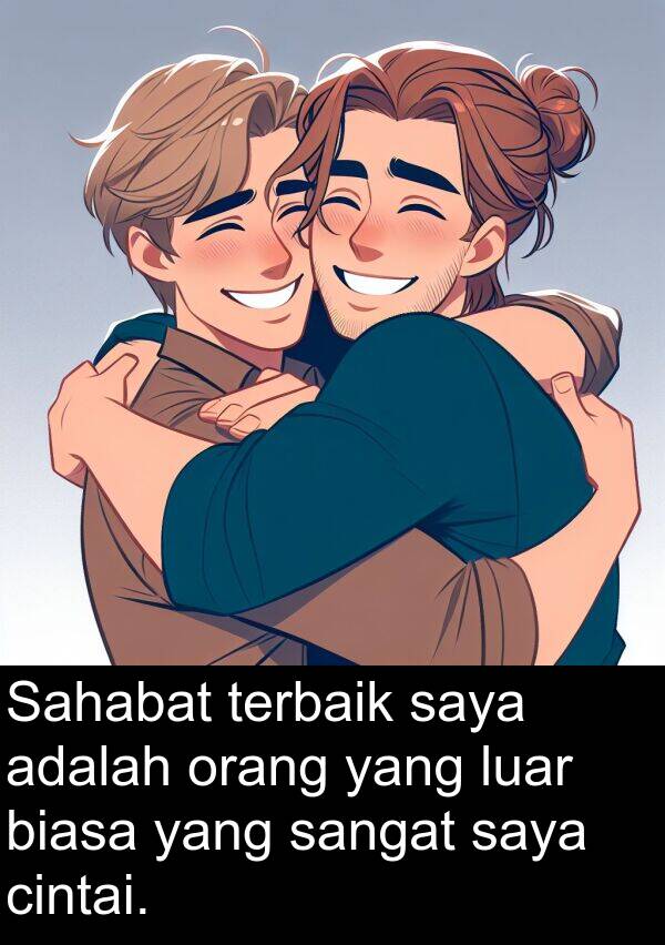 terbaik: Sahabat terbaik saya adalah orang yang luar biasa yang sangat saya cintai.