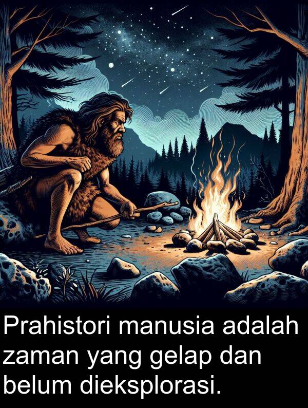 manusia: Prahistori manusia adalah zaman yang gelap dan belum dieksplorasi.