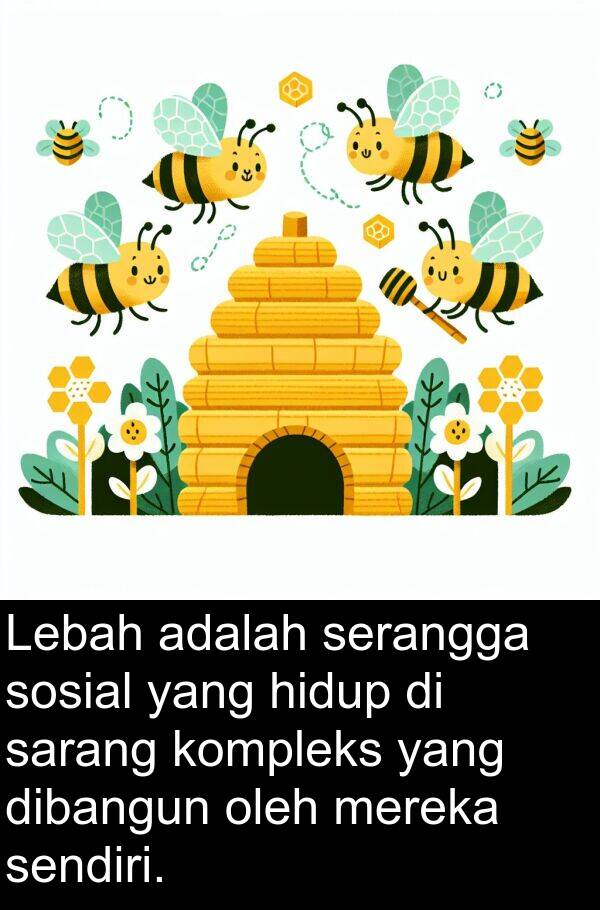 serangga: Lebah adalah serangga sosial yang hidup di sarang kompleks yang dibangun oleh mereka sendiri.