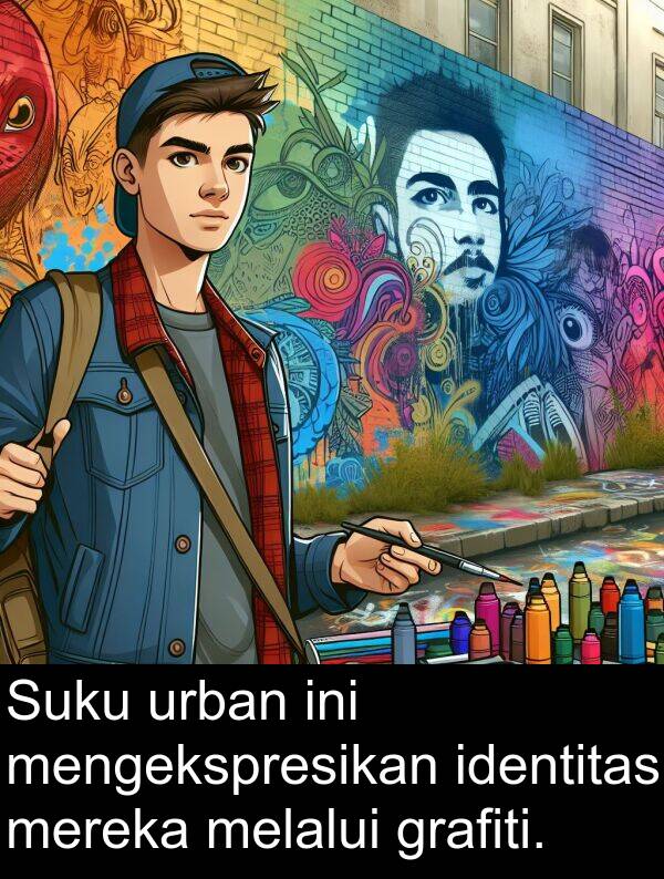 identitas: Suku urban ini mengekspresikan identitas mereka melalui grafiti.