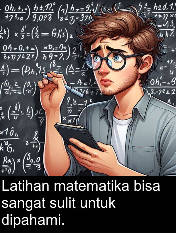 matematika: Latihan matematika bisa sangat sulit untuk dipahami.