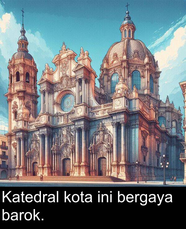 ini: Katedral kota ini bergaya barok.