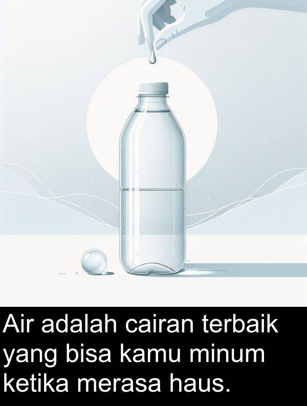 terbaik: Air adalah cairan terbaik yang bisa kamu minum ketika merasa haus.