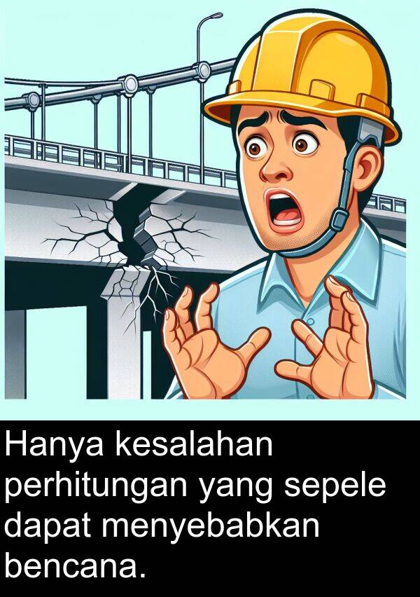 sepele: Hanya kesalahan perhitungan yang sepele dapat menyebabkan bencana.