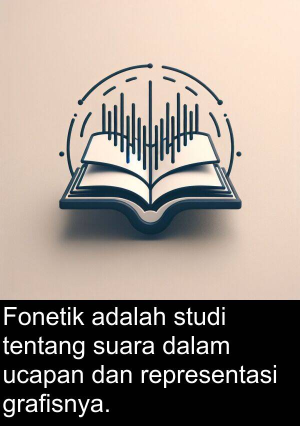 representasi: Fonetik adalah studi tentang suara dalam ucapan dan representasi grafisnya.