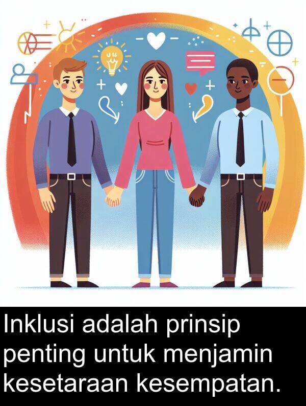 kesetaraan: Inklusi adalah prinsip penting untuk menjamin kesetaraan kesempatan.