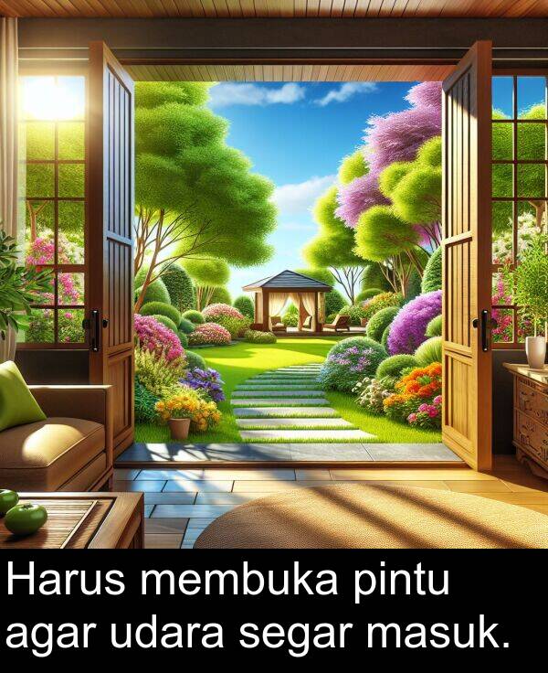 segar: Harus membuka pintu agar udara segar masuk.