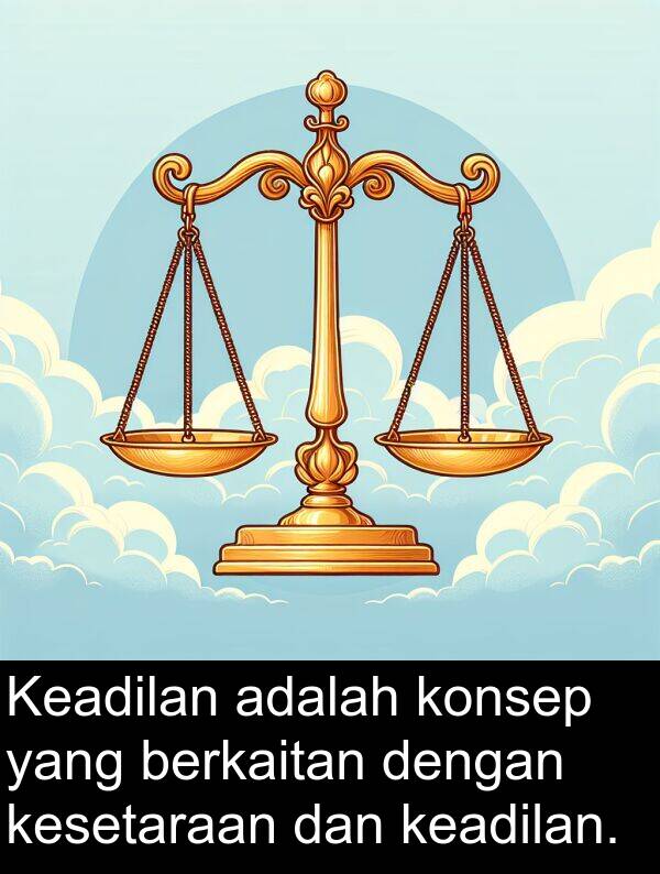 konsep: Keadilan adalah konsep yang berkaitan dengan kesetaraan dan keadilan.