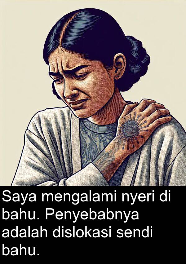nyeri: Saya mengalami nyeri di bahu. Penyebabnya adalah dislokasi sendi bahu.
