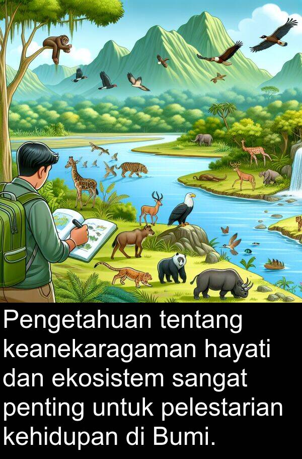hayati: Pengetahuan tentang keanekaragaman hayati dan ekosistem sangat penting untuk pelestarian kehidupan di Bumi.