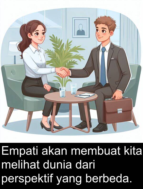 kita: Empati akan membuat kita melihat dunia dari perspektif yang berbeda.