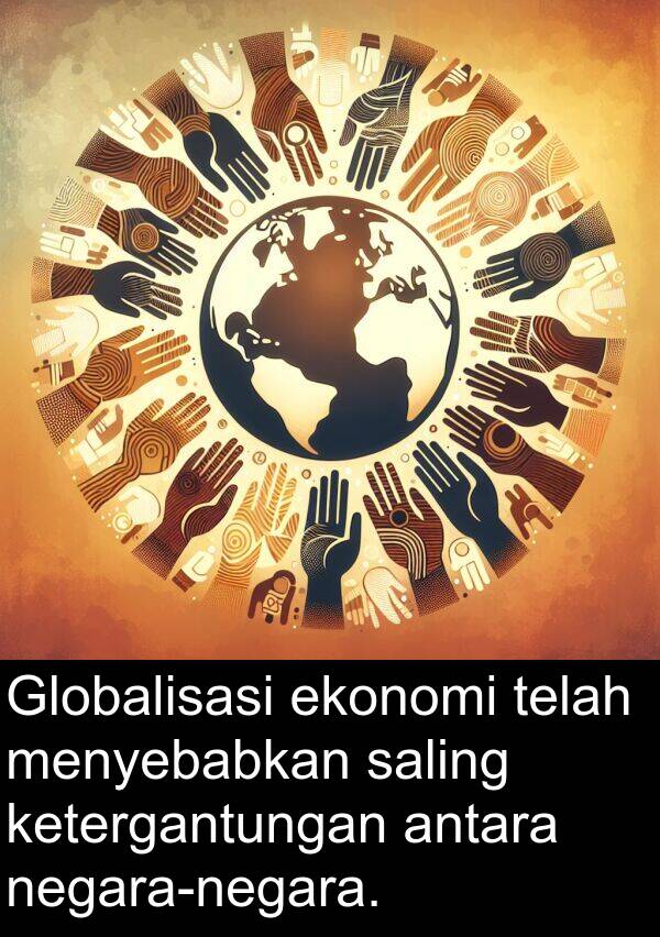 saling: Globalisasi ekonomi telah menyebabkan saling ketergantungan antara negara-negara.