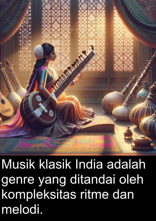 melodi: Musik klasik India adalah genre yang ditandai oleh kompleksitas ritme dan melodi.