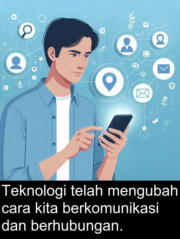 telah: Teknologi telah mengubah cara kita berkomunikasi dan berhubungan.