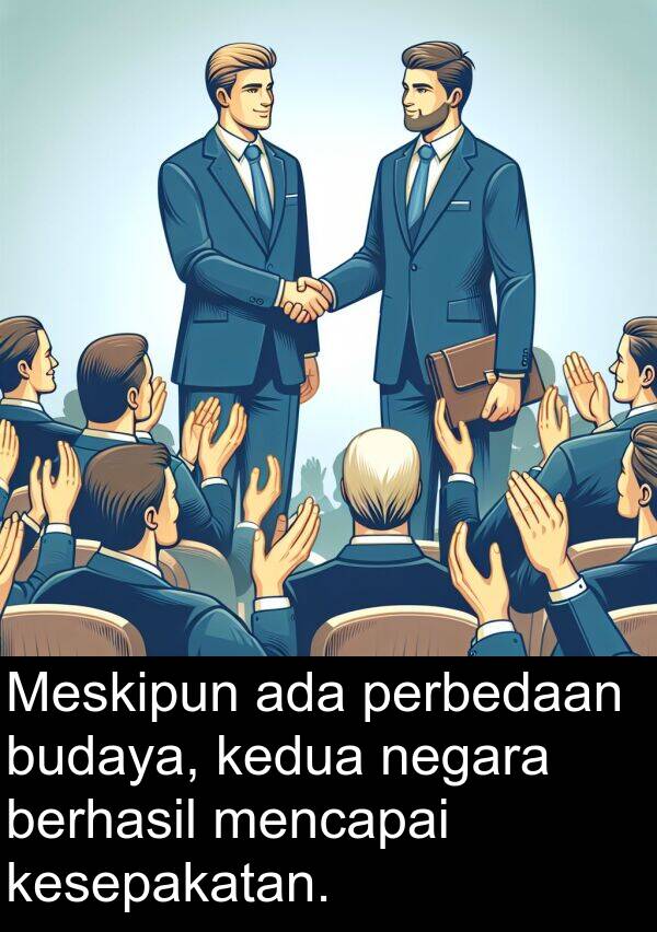 negara: Meskipun ada perbedaan budaya, kedua negara berhasil mencapai kesepakatan.