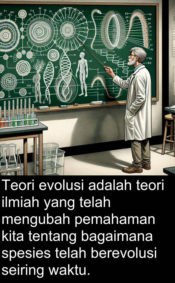 pemahaman: Teori evolusi adalah teori ilmiah yang telah mengubah pemahaman kita tentang bagaimana spesies telah berevolusi seiring waktu.