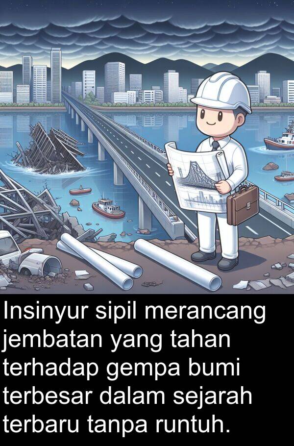 terbesar: Insinyur sipil merancang jembatan yang tahan terhadap gempa bumi terbesar dalam sejarah terbaru tanpa runtuh.