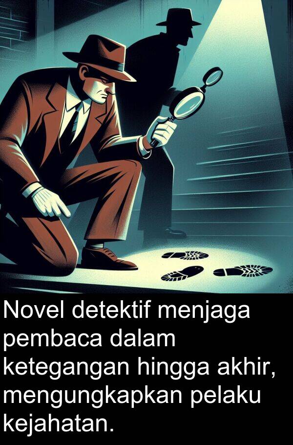 hingga: Novel detektif menjaga pembaca dalam ketegangan hingga akhir, mengungkapkan pelaku kejahatan.