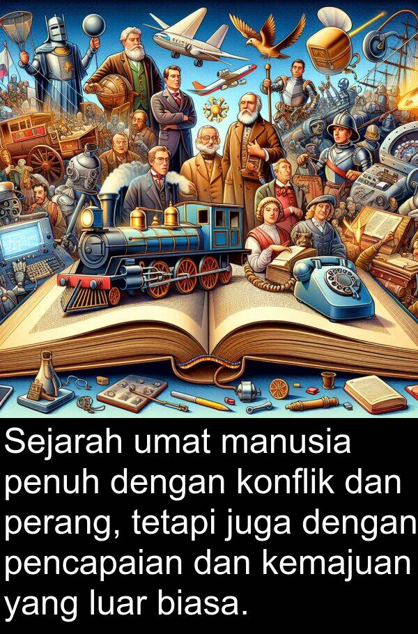 pencapaian: Sejarah umat manusia penuh dengan konflik dan perang, tetapi juga dengan pencapaian dan kemajuan yang luar biasa.