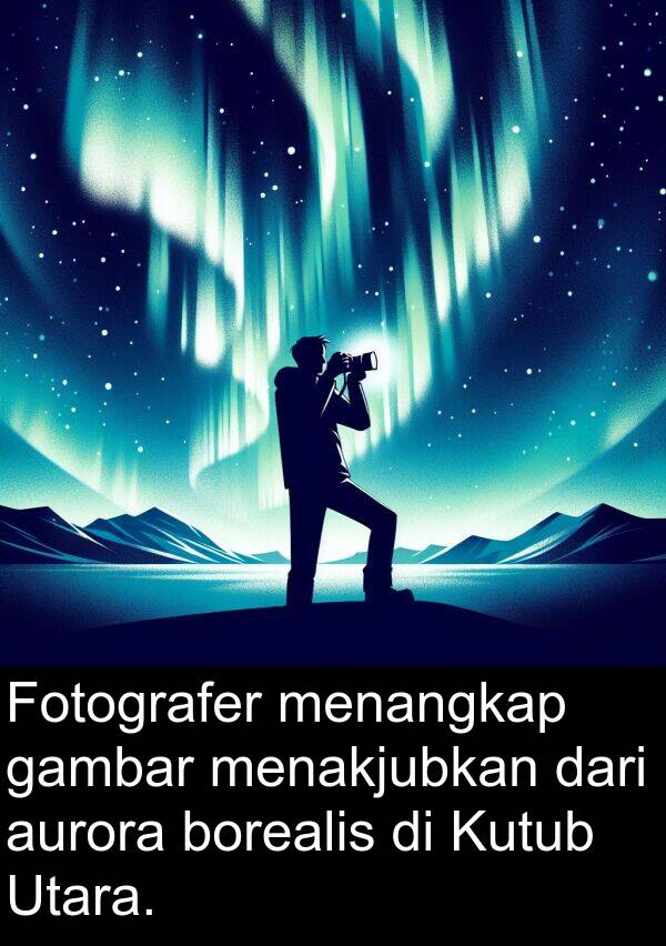 menakjubkan: Fotografer menangkap gambar menakjubkan dari aurora borealis di Kutub Utara.