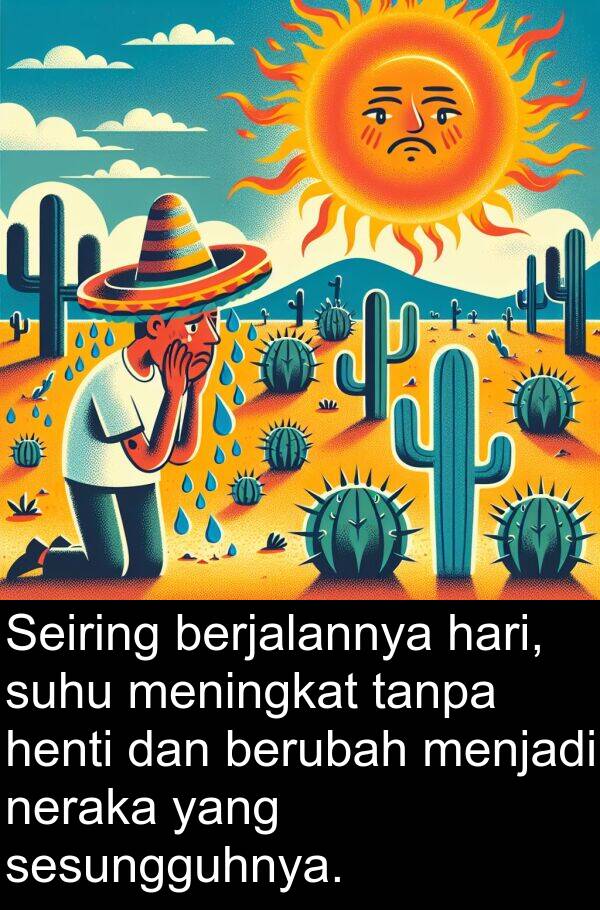 neraka: Seiring berjalannya hari, suhu meningkat tanpa henti dan berubah menjadi neraka yang sesungguhnya.