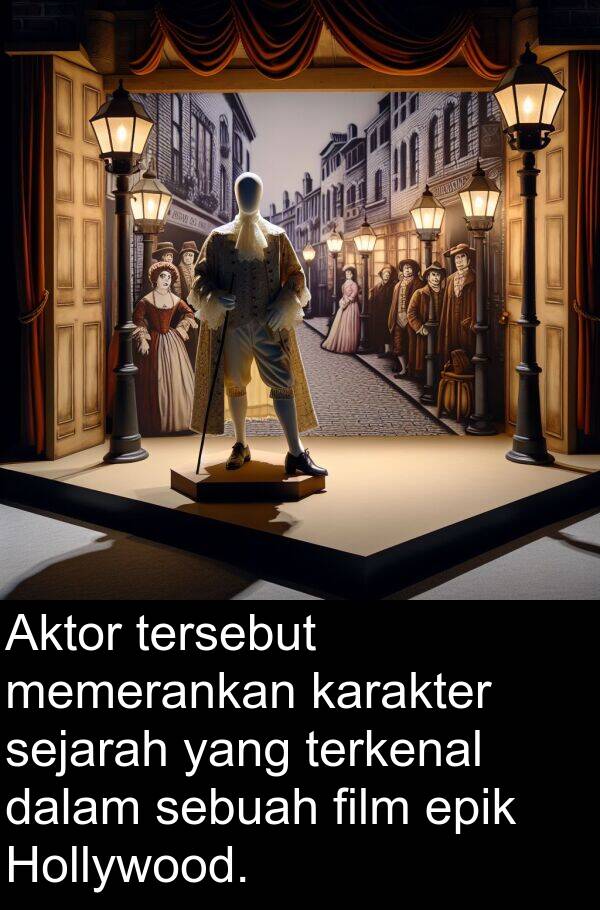 epik: Aktor tersebut memerankan karakter sejarah yang terkenal dalam sebuah film epik Hollywood.
