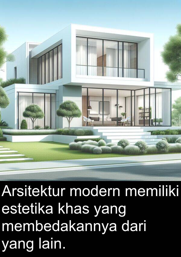 membedakannya: Arsitektur modern memiliki estetika khas yang membedakannya dari yang lain.