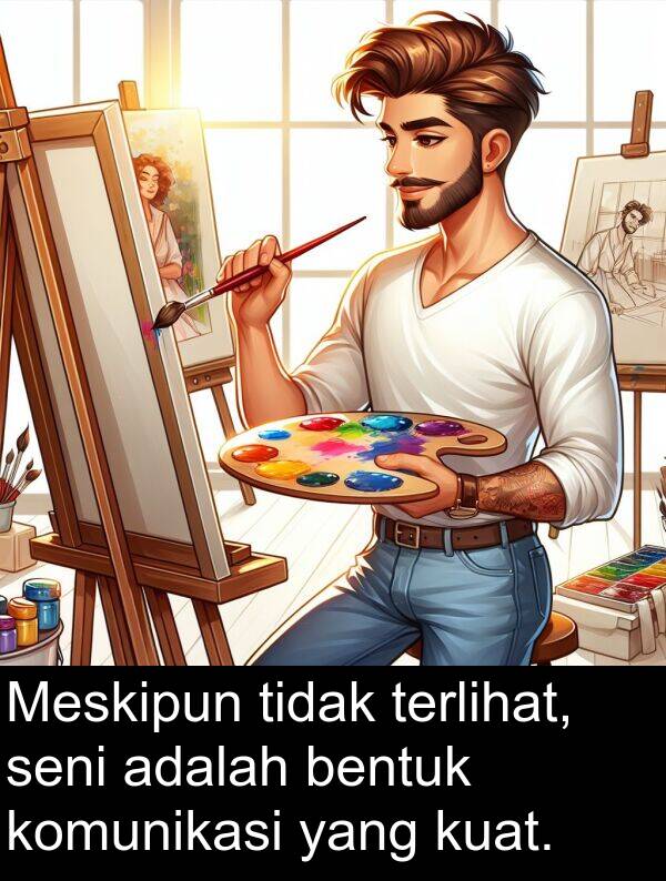 seni: Meskipun tidak terlihat, seni adalah bentuk komunikasi yang kuat.