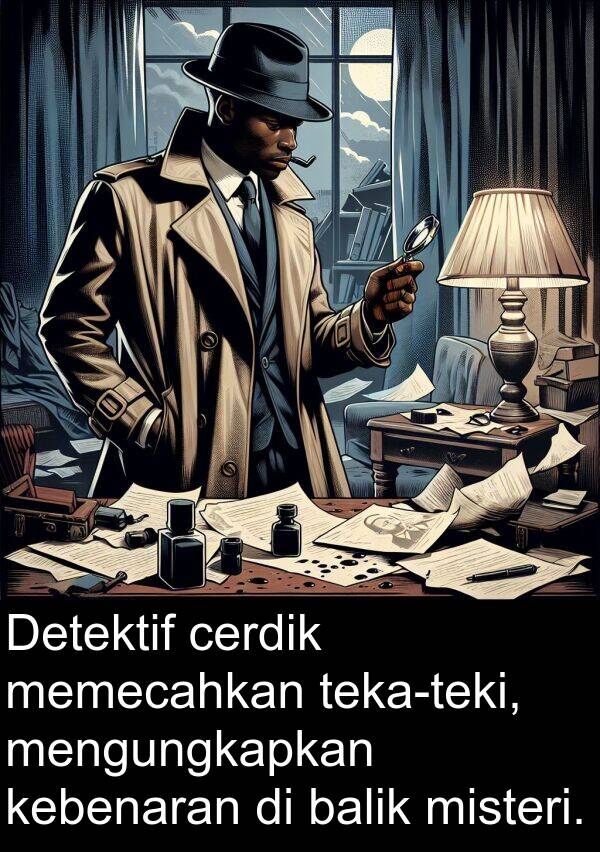 balik: Detektif cerdik memecahkan teka-teki, mengungkapkan kebenaran di balik misteri.