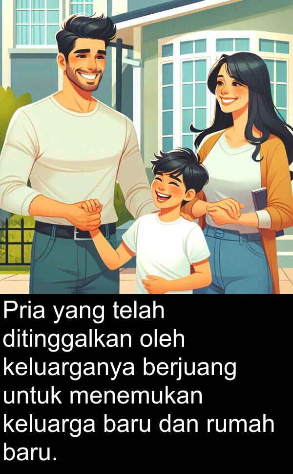 keluarganya: Pria yang telah ditinggalkan oleh keluarganya berjuang untuk menemukan keluarga baru dan rumah baru.