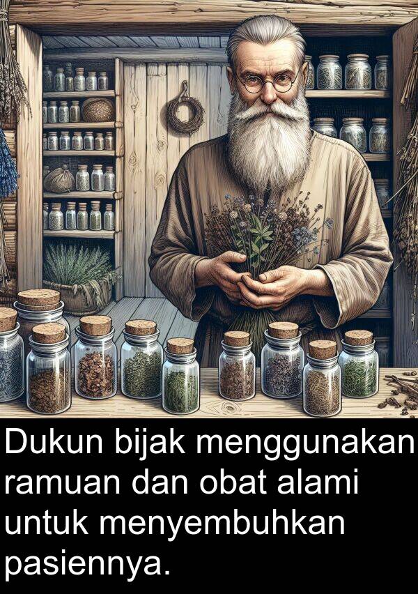 ramuan: Dukun bijak menggunakan ramuan dan obat alami untuk menyembuhkan pasiennya.