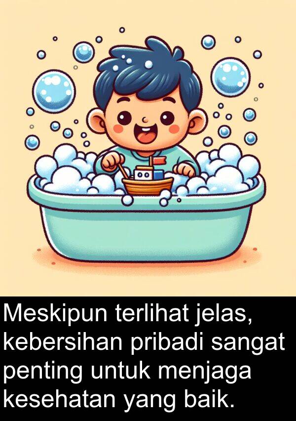 jelas: Meskipun terlihat jelas, kebersihan pribadi sangat penting untuk menjaga kesehatan yang baik.