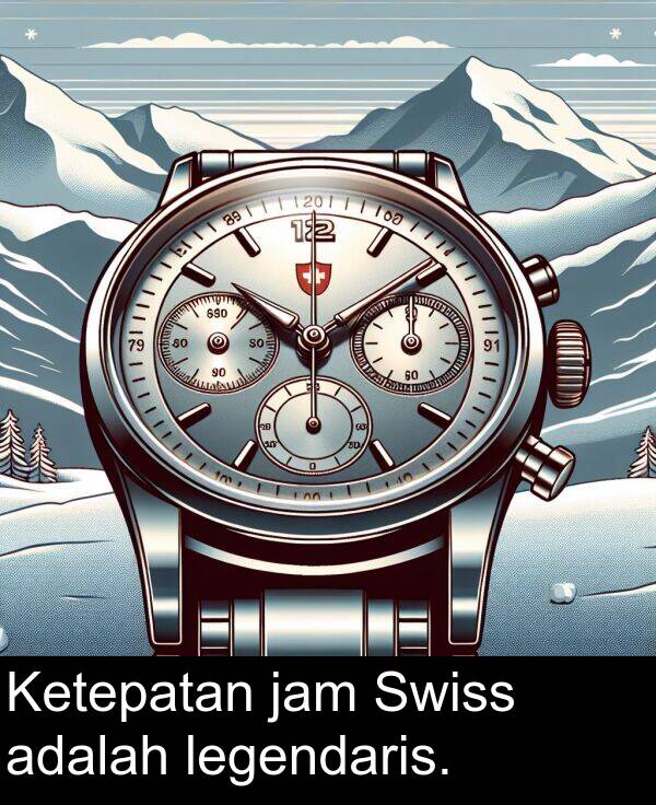 jam: Ketepatan jam Swiss adalah legendaris.