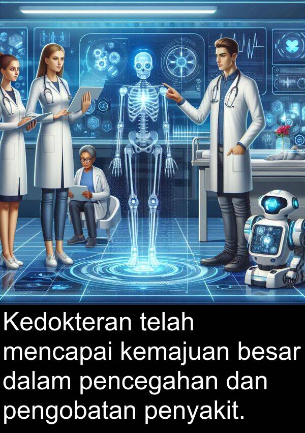pencegahan: Kedokteran telah mencapai kemajuan besar dalam pencegahan dan pengobatan penyakit.