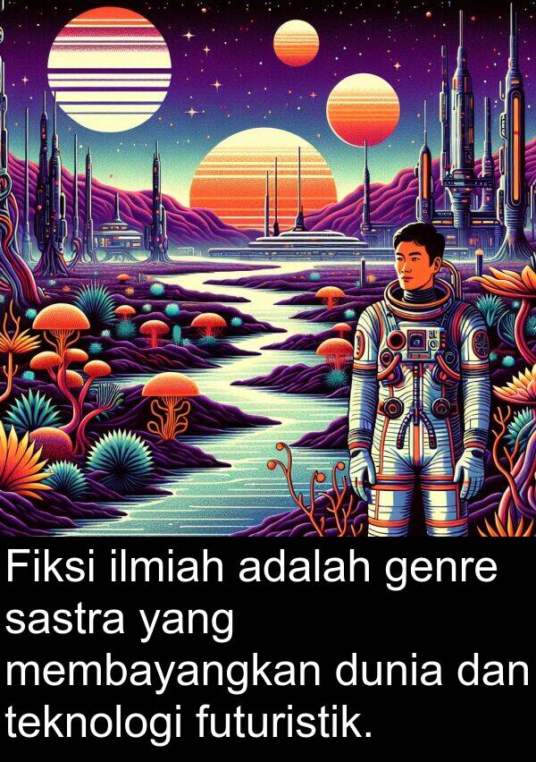 sastra: Fiksi ilmiah adalah genre sastra yang membayangkan dunia dan teknologi futuristik.