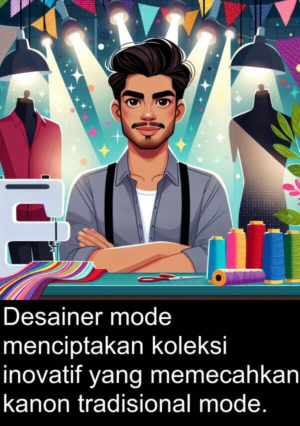 inovatif: Desainer mode menciptakan koleksi inovatif yang memecahkan kanon tradisional mode.