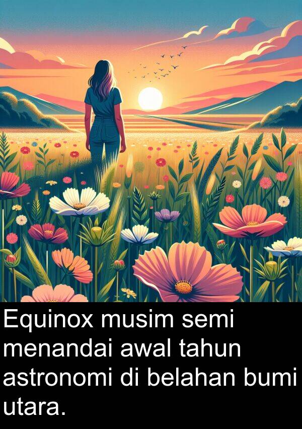 tahun: Equinox musim semi menandai awal tahun astronomi di belahan bumi utara.