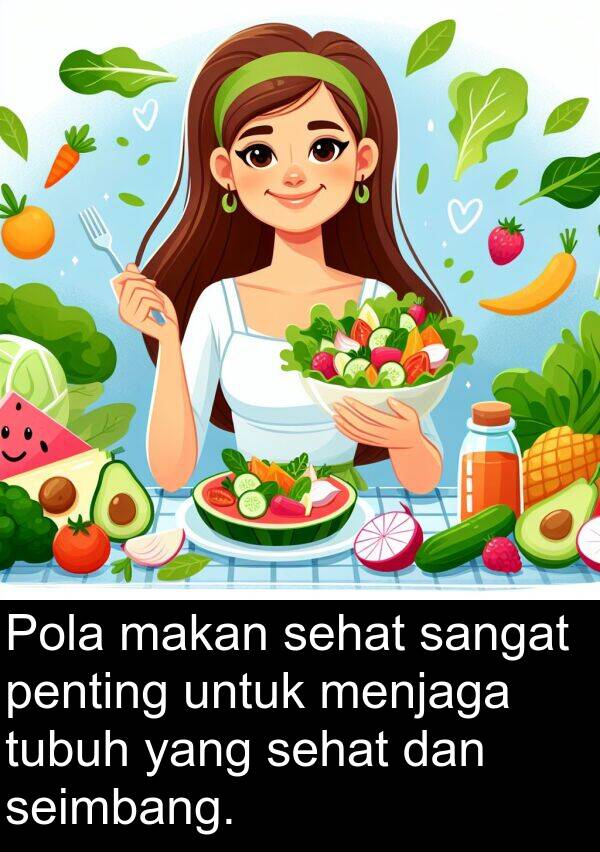 seimbang: Pola makan sehat sangat penting untuk menjaga tubuh yang sehat dan seimbang.